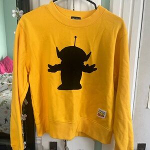 Disney Toy Story Forever 21 Yellow Crewneck Sweatshirt / Large